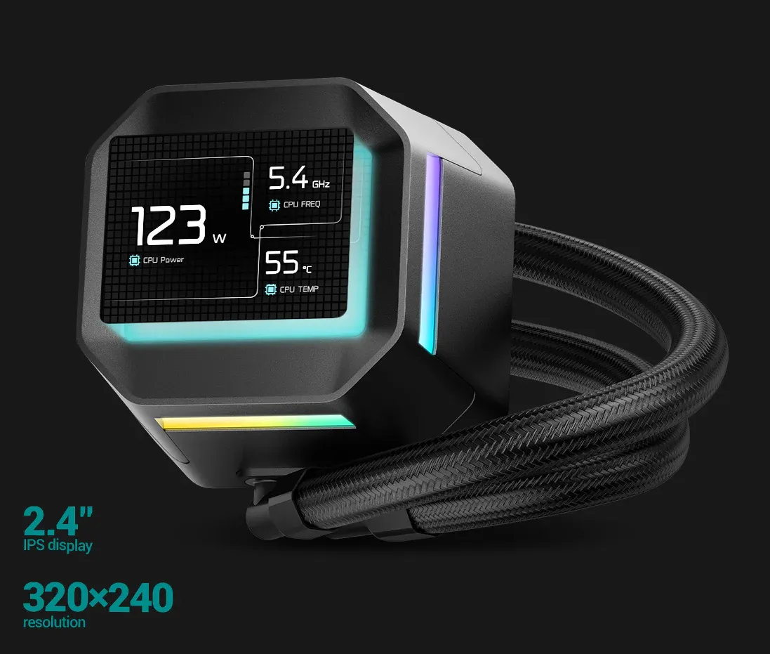 Система водяного охолодження DeepCool LM240 Black (R-LM240-BKDMMC-1) - мініатюра 8