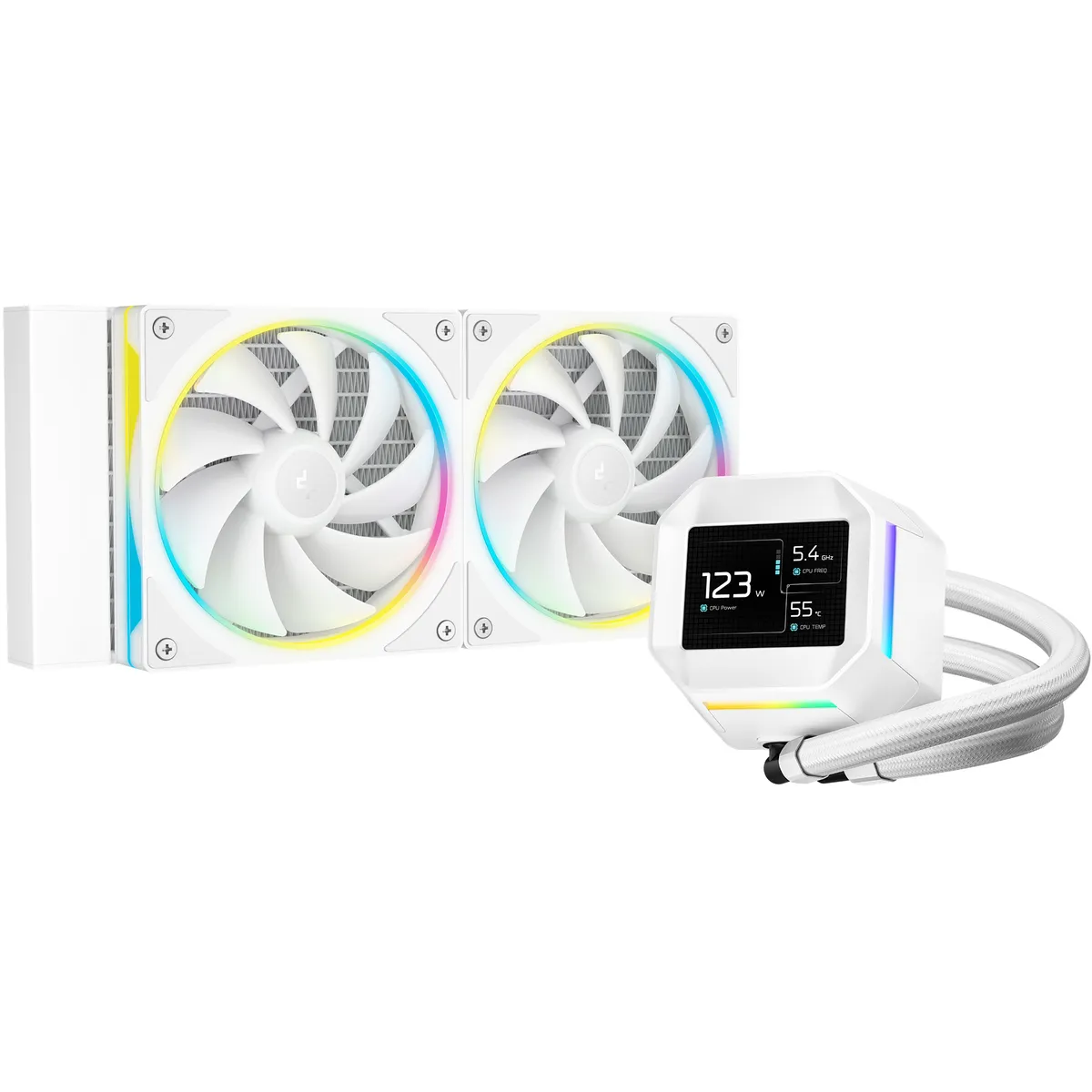 Система водяного охолодження DeepCool LM240 WH (R-LM240-WHDMMC-1) - зображення 1