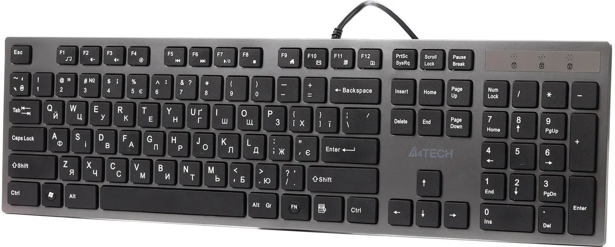 Клавiатура A4Tech KV-300H Grey/Black - мініатюра 7