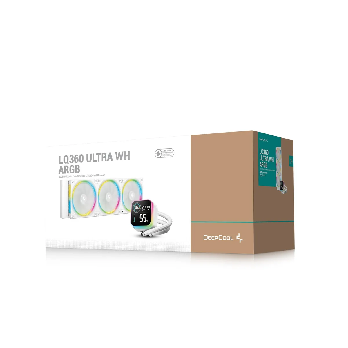 Система водяного охолодження DeepCool LQ360 Ultra ARGB WH (R-LQ360-WHASMC-G-1) - мініатюра 2