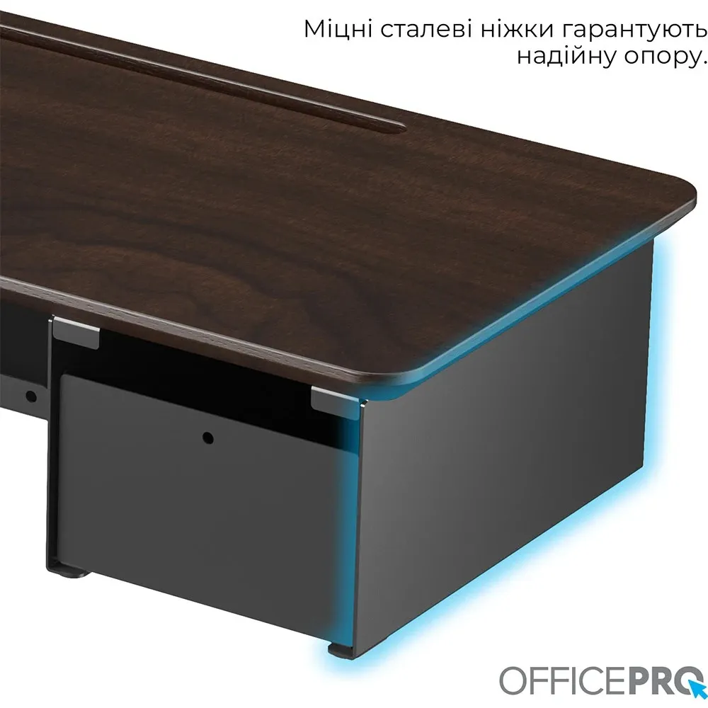 Підставка для монітора OfficePro MR161DW Dark Wood/Black - мініатюра 7