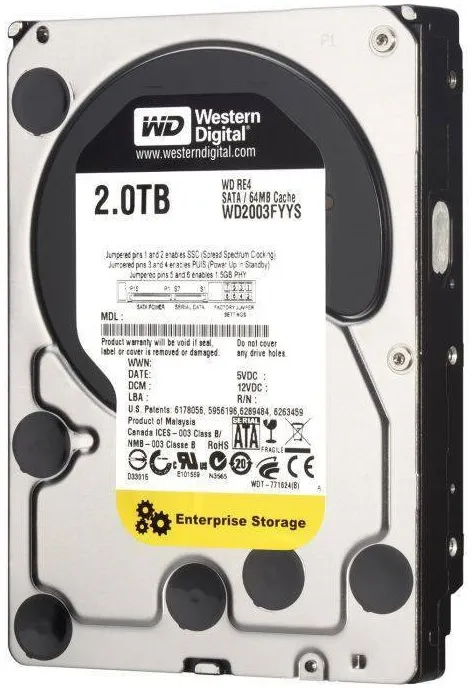 Накопичувач HDD SATA 2.0TB WD RE 7200rpm 128MB (WD2004FBYZ) - зображення 1