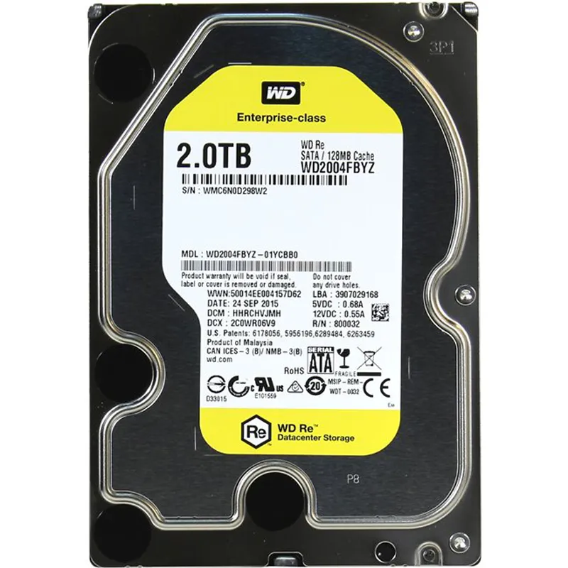 Накопичувач HDD SATA 2.0TB WD RE 7200rpm 128MB (WD2004FBYZ) - мініатюра 3