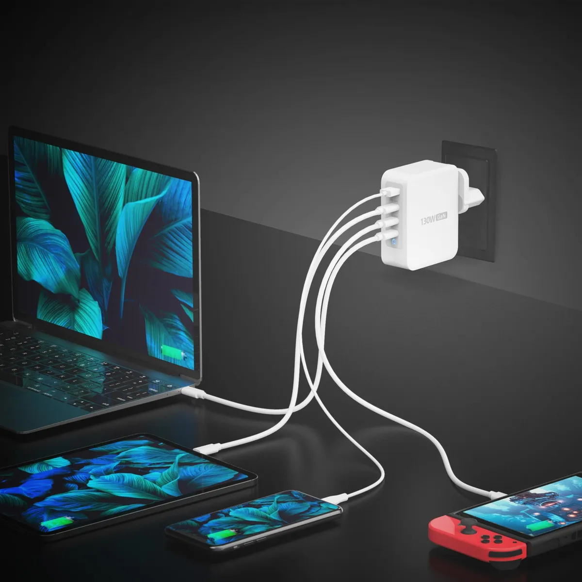 Мережевий зарядний пристрій J5create GaN USB-C 130W White (JUP43130E-EN) - мініатюра 3