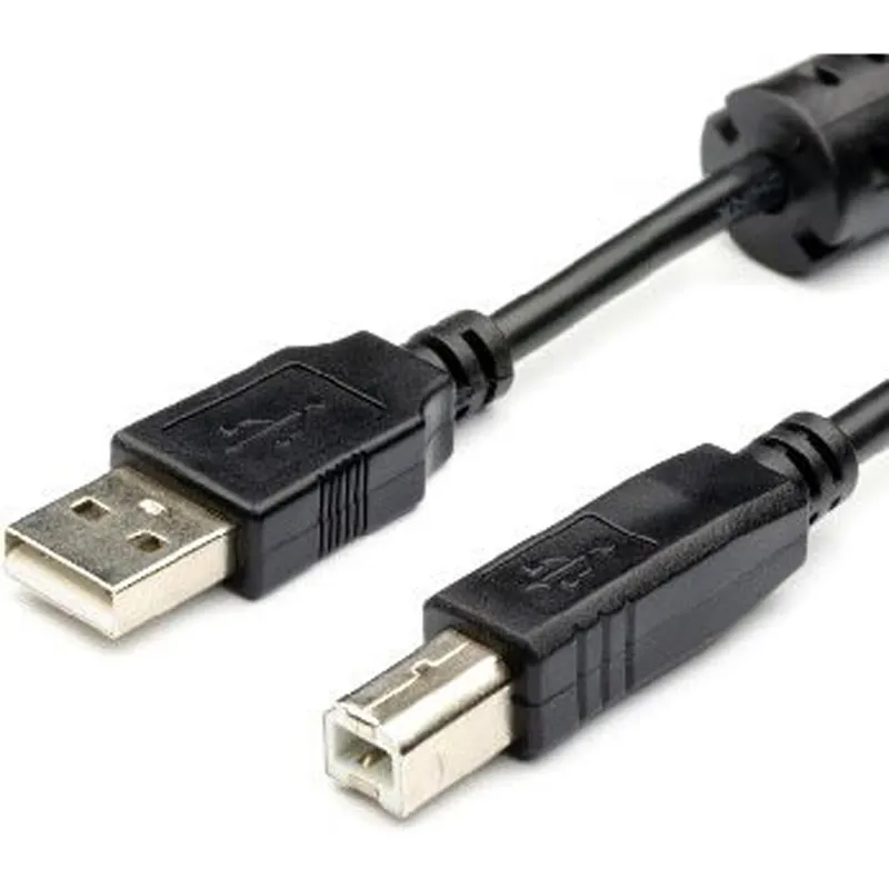 Кабель Atcom USB - USB Type-B V 2.0 (M/M), 1.5 м, ферит, чорний (5474)  - мініатюра 2
