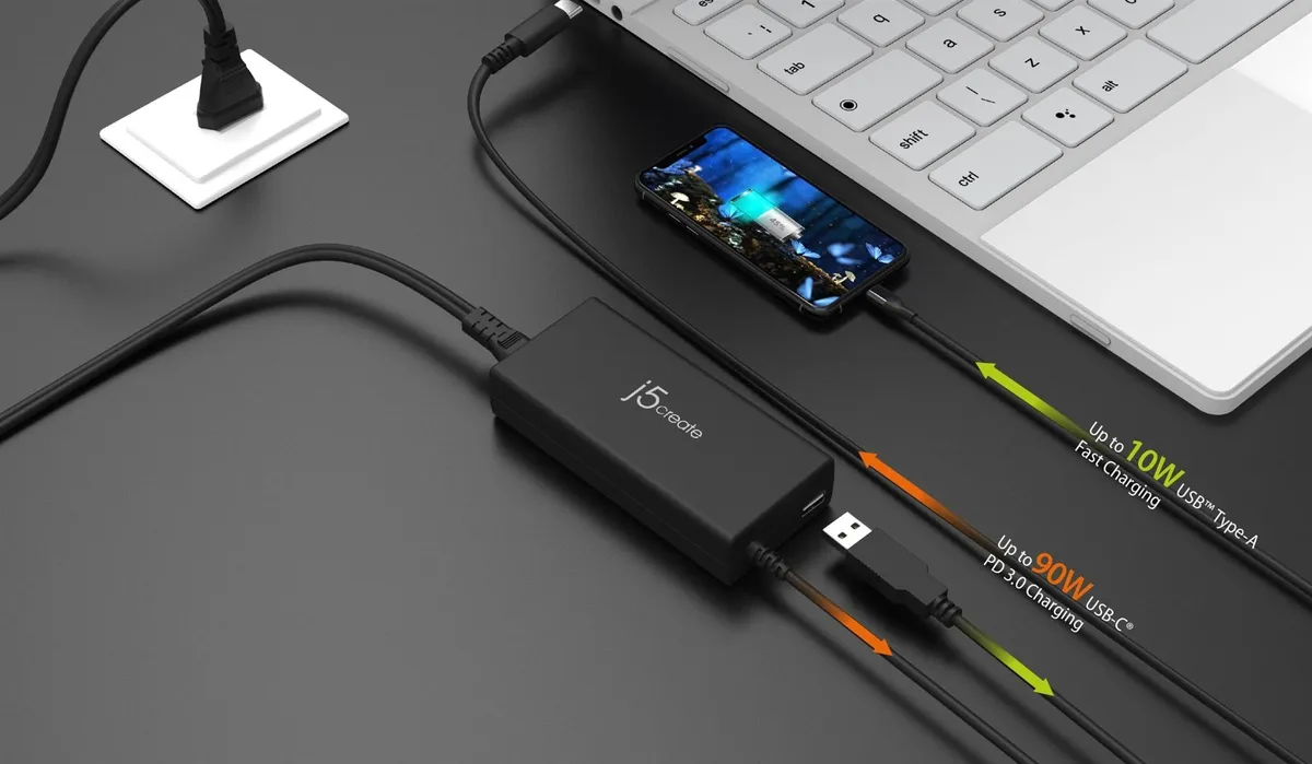 Мережевий зарядний пристрій J5create Super Charger 100W Black (JUP2290C-EN) - мініатюра 3