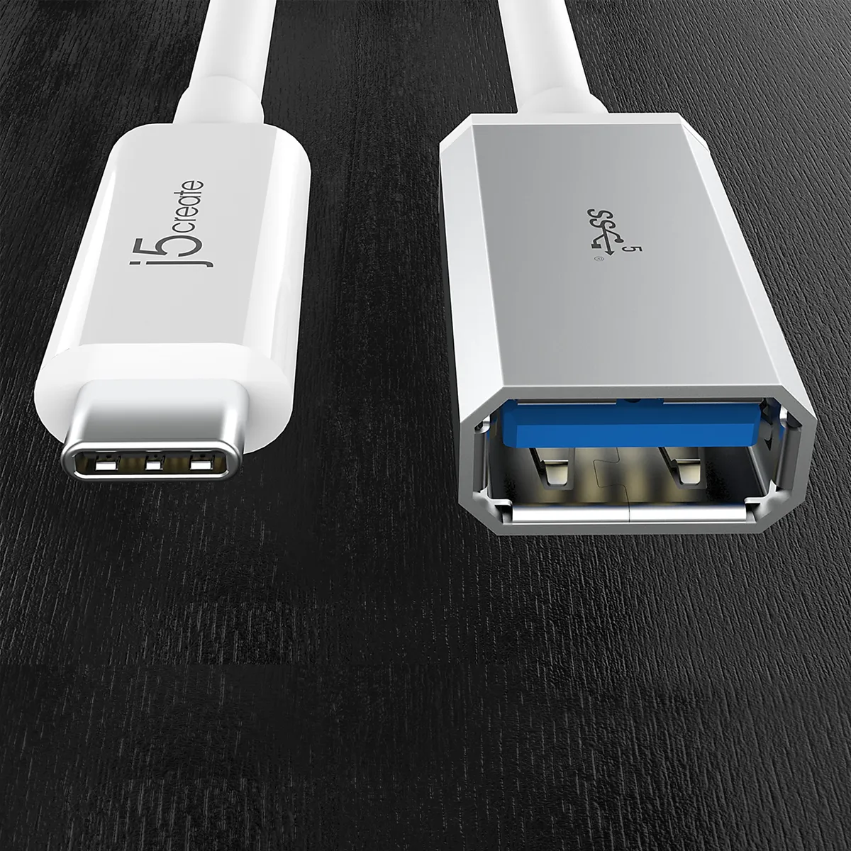 Адаптер J5create USB-C - USB (M/F), 0.1 м, White (JUCX05-N) - мініатюра 4