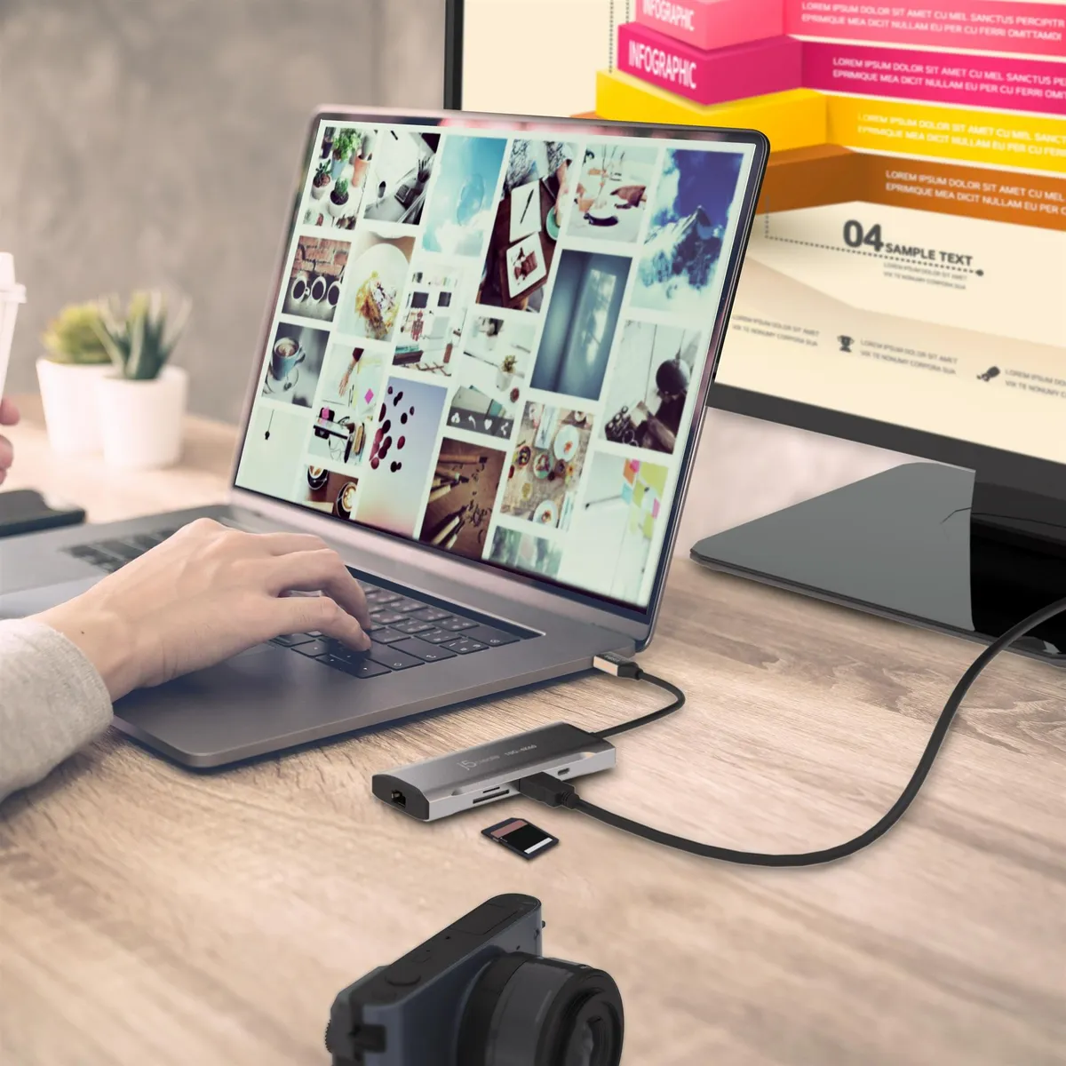 Док-станція J5create USB-C 7-в-1 (JCD393-N) - мініатюра 4