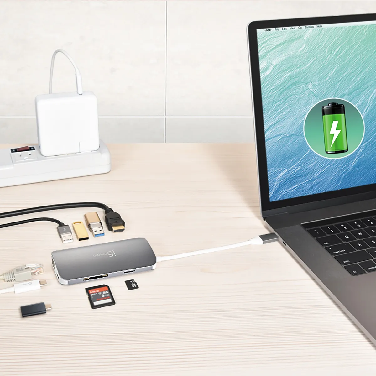 Док-станція J5create USB-C 9-в-1 (JCD383-N) - мініатюра 2