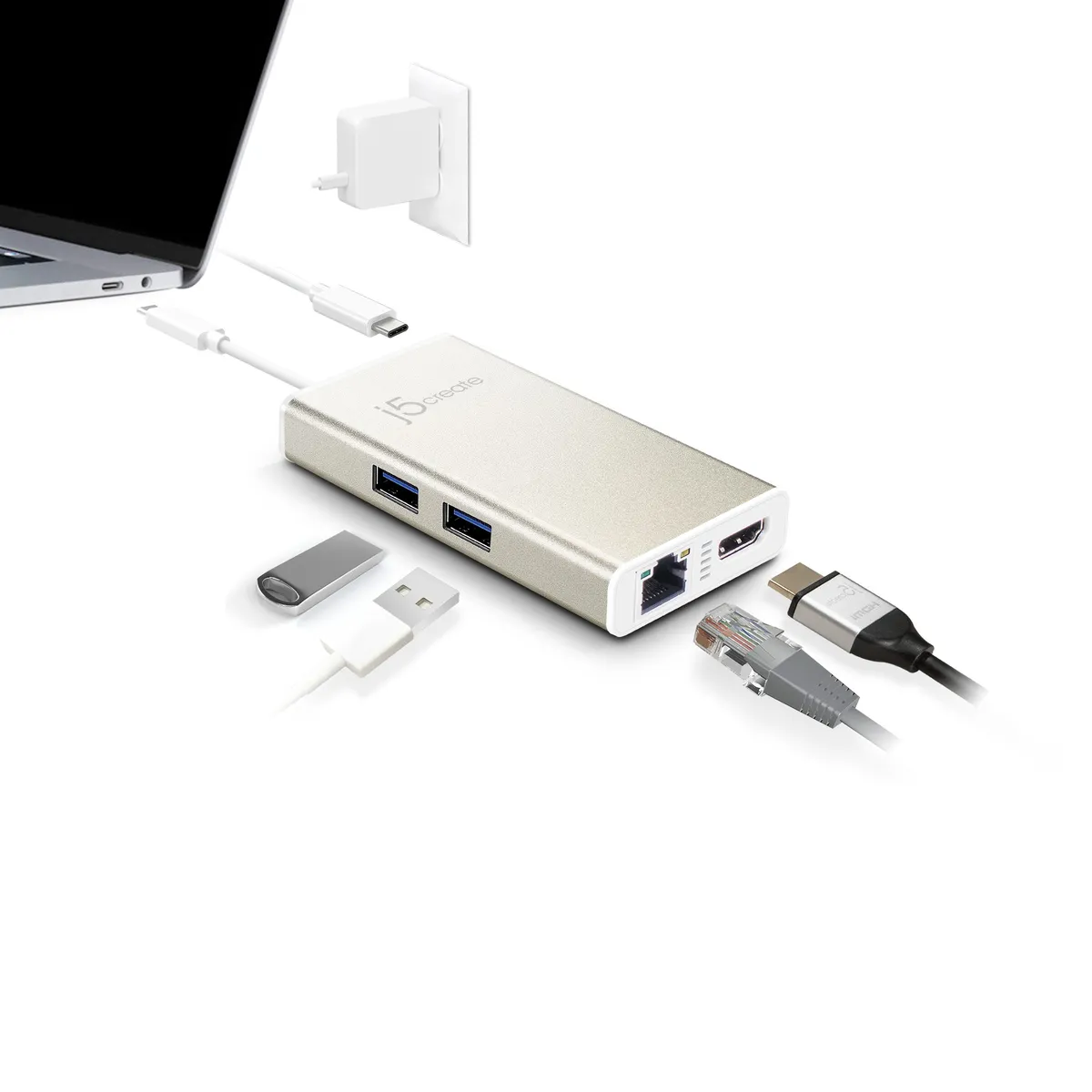 Док-станція J5create USB-C 5-в-1 (JCA374-N) - мініатюра 7