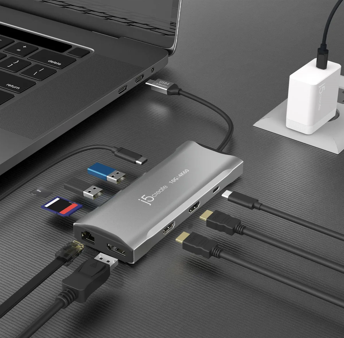 Док-станція J5create USB-C 11-в-1 (JCD397-N) - мініатюра 7