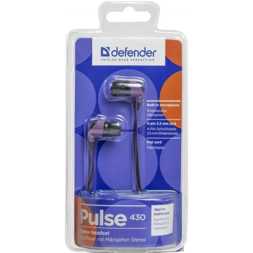 Гарнiтура Defender Pulse 430 Black/Purple (63435) - мініатюра 2