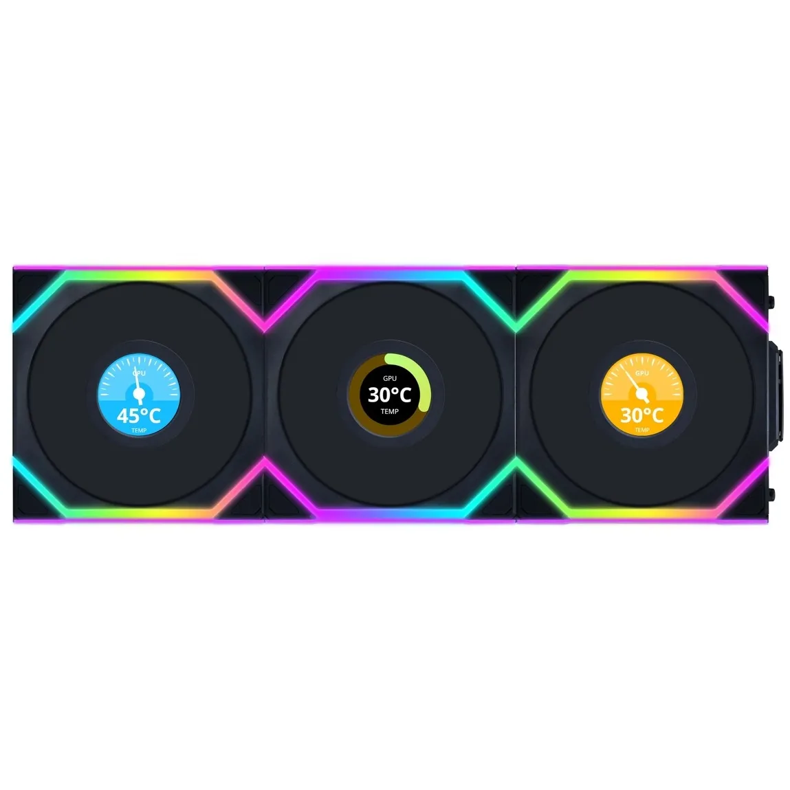 Вентилятор Lian Li Uni Fan SL Wireless LCD 120-3 Black (G99.12SLLCD1W3B.00) - зображення 1