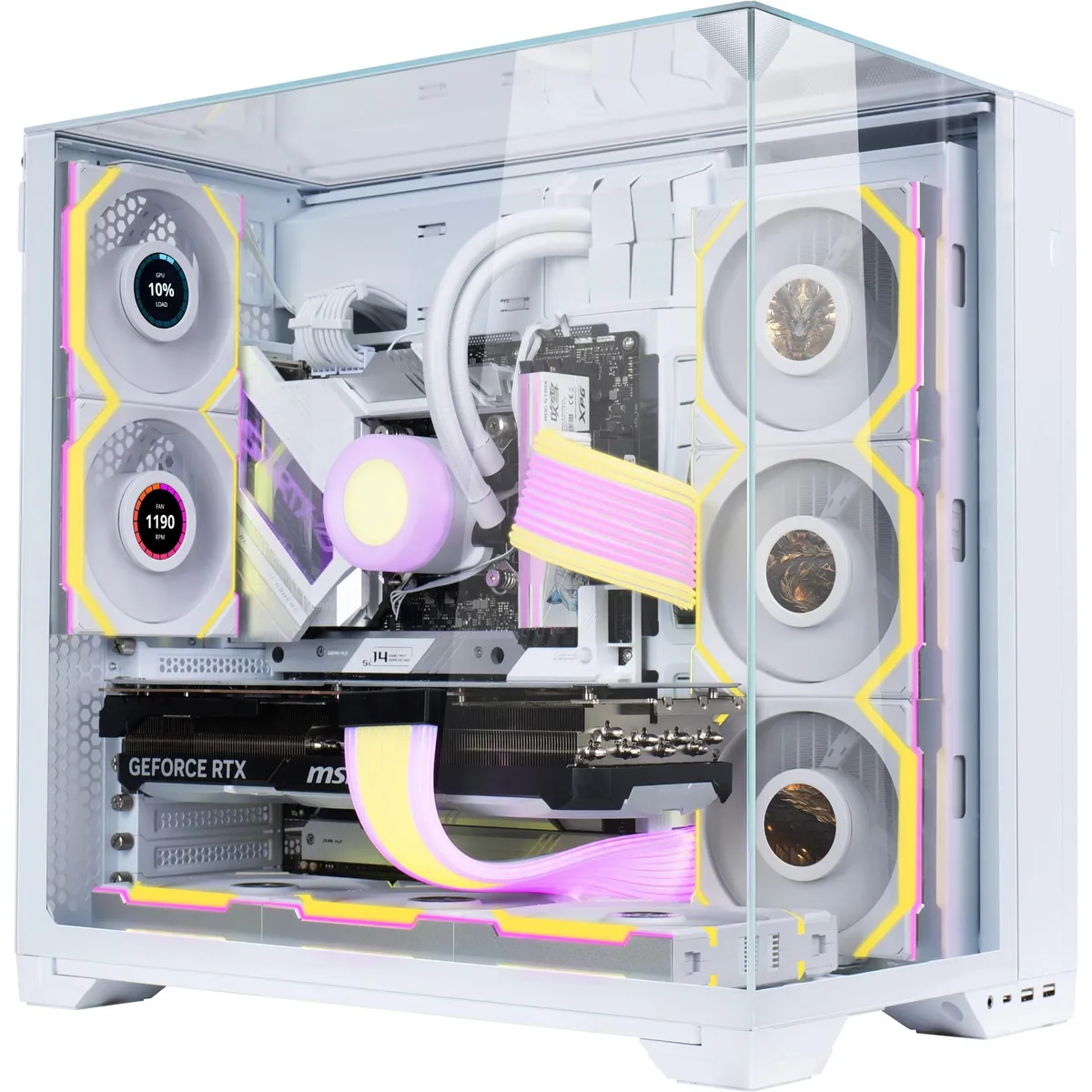 Вентилятор Lian Li Uni Fan SL Wireless LCD 120-3 Reverse White (G99.12RSLLCD1W3W.00) - мініатюра 4