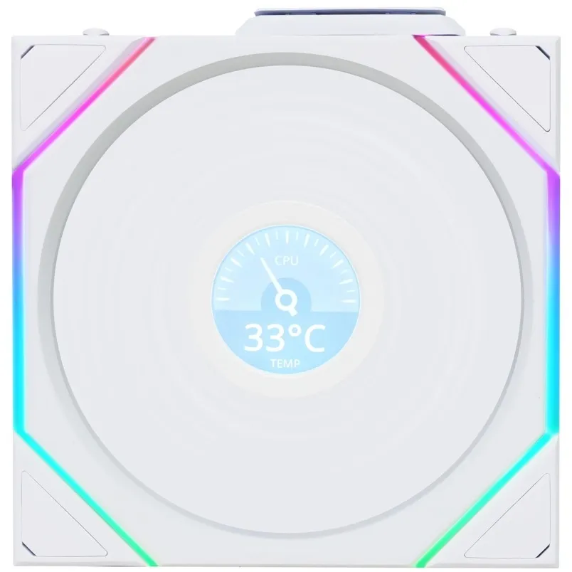 Вентилятор Lian Li Uni Fan TL Wireless LCD 120-1 Reverse White (G99.12RTLLCD1W1W.00) - зображення 1