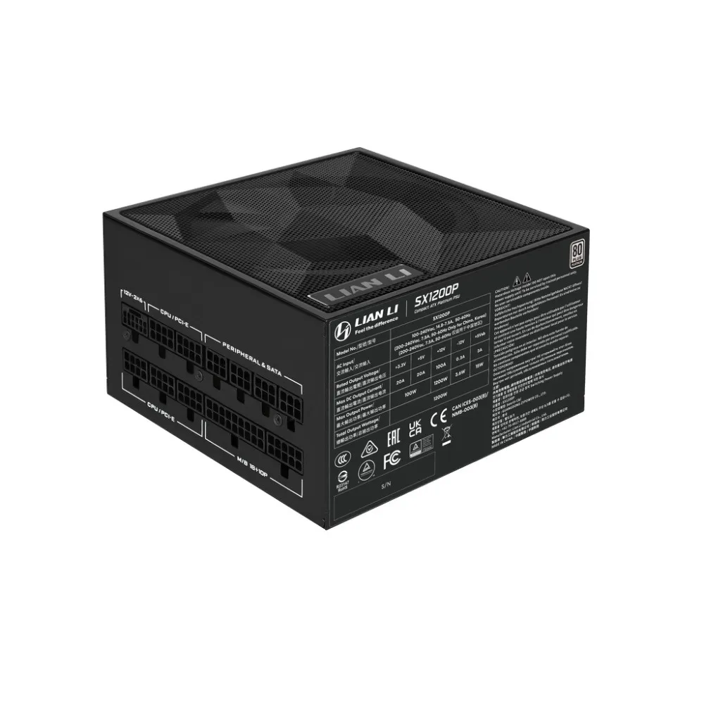 Блок живлення Lian Li SX1200P Black, EU Cord (G9P.SX1200P.B000.EU) - мініатюра 6