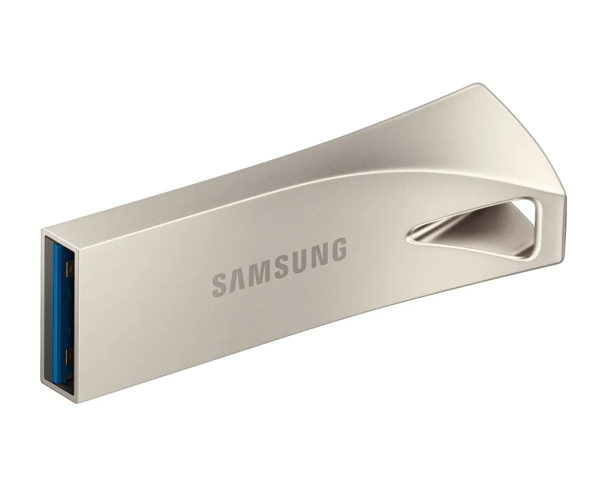 Флеш-накопичувач USB3.1 128GB Samsung Bar Plus Champagne Silver (MUF-128BE3/APC) - мініатюра 4