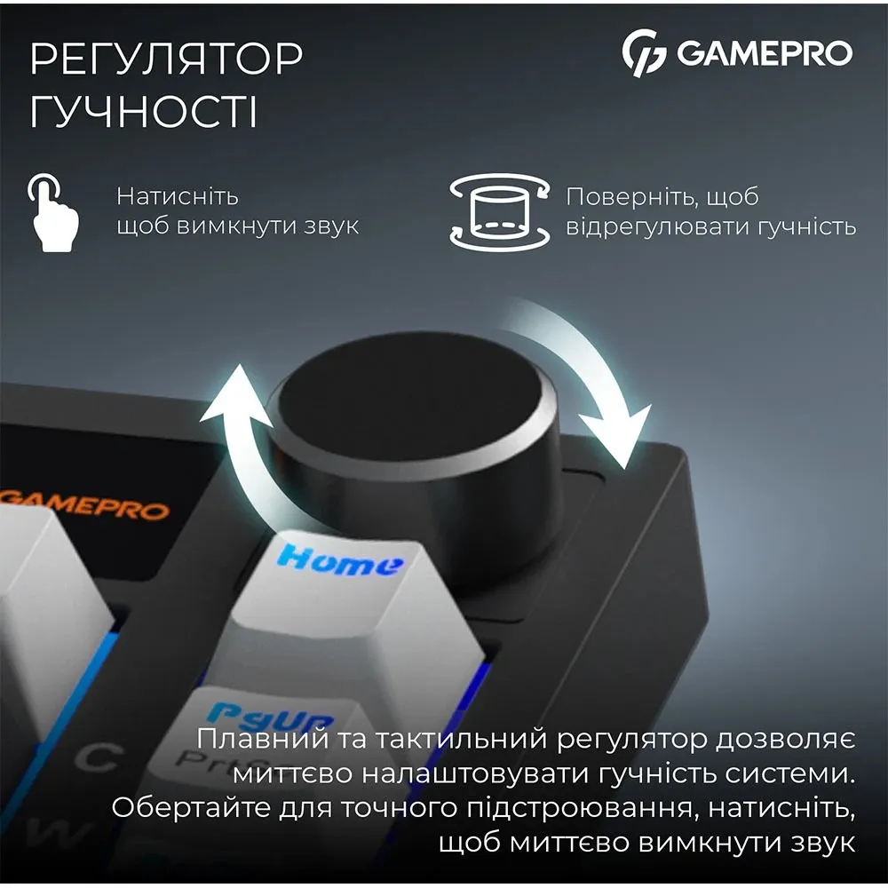 Клавіатура бездротова GamePro Asgard Valhalla Pro Black (MK160B-D-Pro) - мініатюра 12