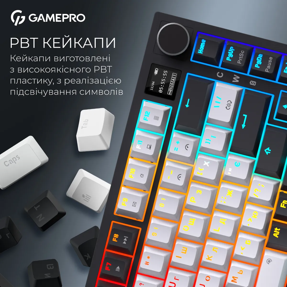 Клавіатура бездротова GamePro Asgard Valhalla Pro White (MK160W-D-Pro) - мініатюра 11