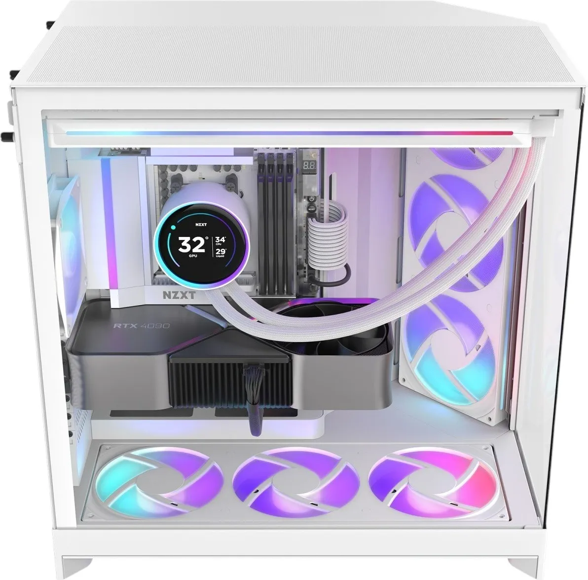 Корпус NZXT H9 Flow RGB White (CM-H92FW-R1) - мініатюра 3