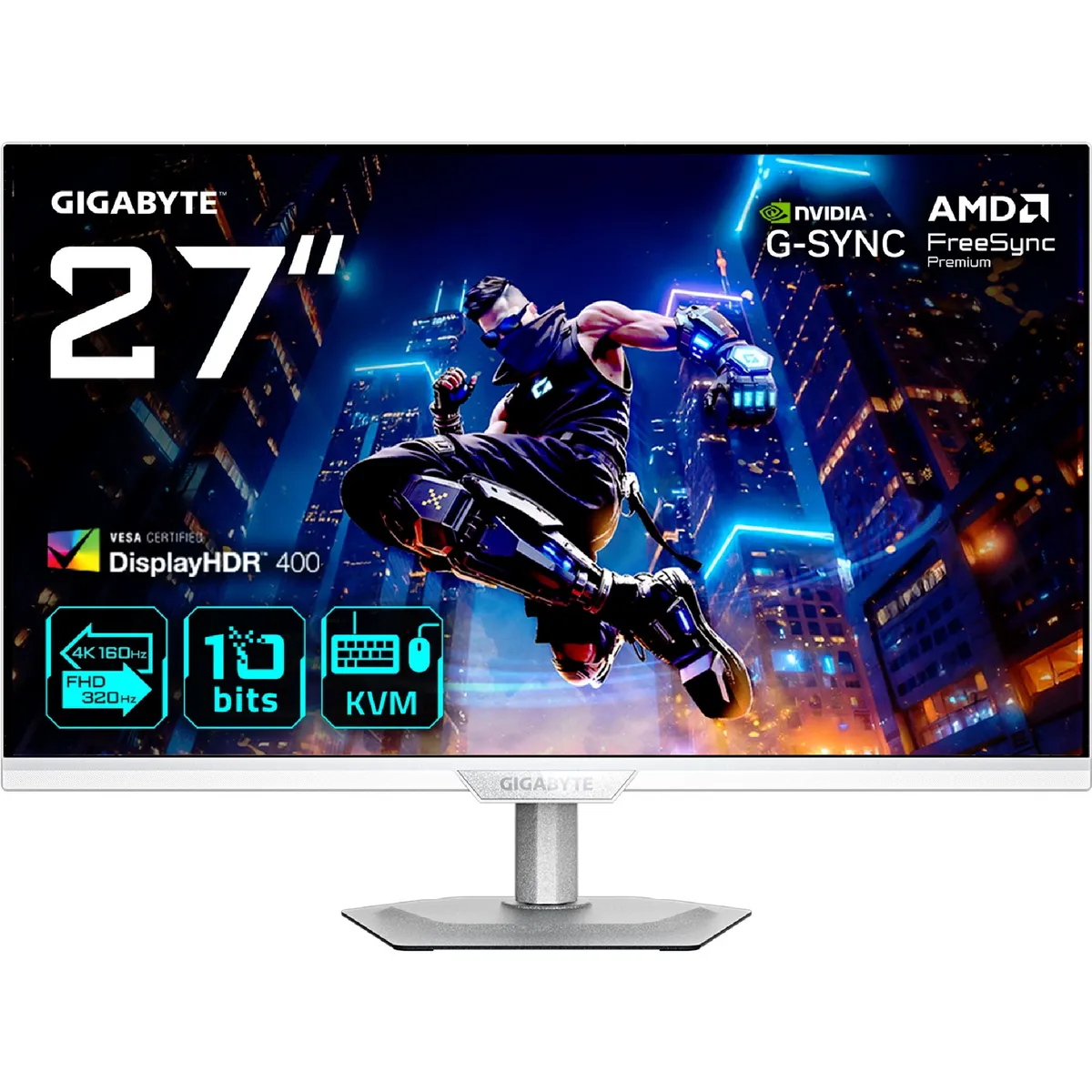 Монітор Gigabyte 27" M27UP ICE EK IPS White 160Hz - зображення 1