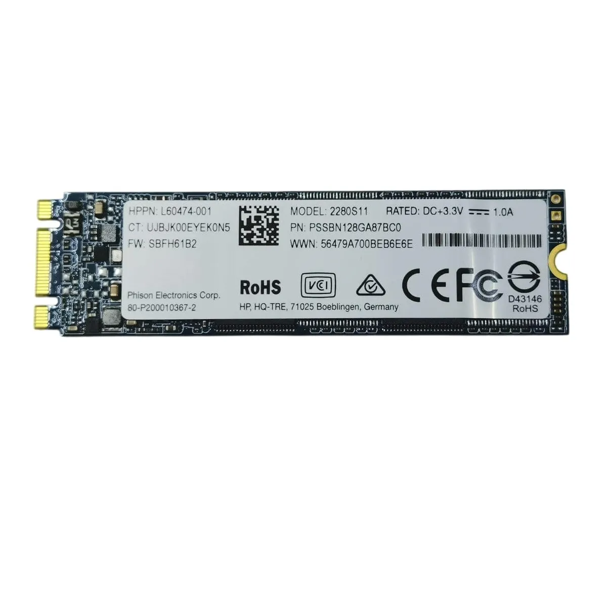 Накопичувач SSD  128GB HP M.2 2280 SATAIII TLC (2280S11/PSSBN128GA87BCO)