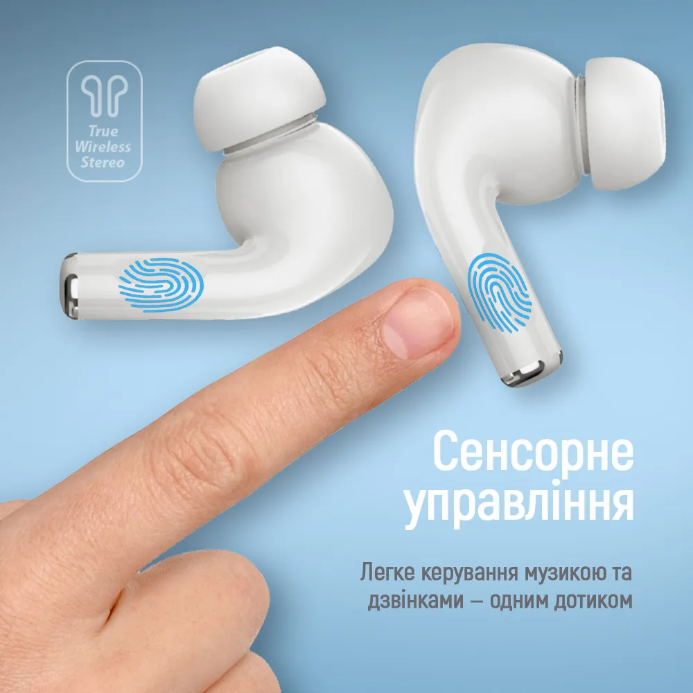 Bluetooth-гарнітура СolorWay Slim TWS-5 Earbuds White (CW-TWS5WT) - мініатюра 12