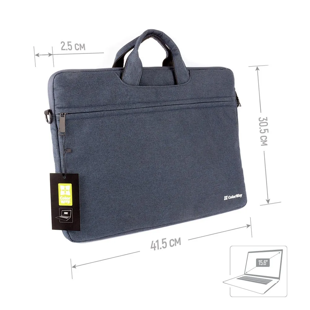 Сумка для ноутбука ColorWay Casual 15.6 Navy (CW-LBC156-NV) - мініатюра 2