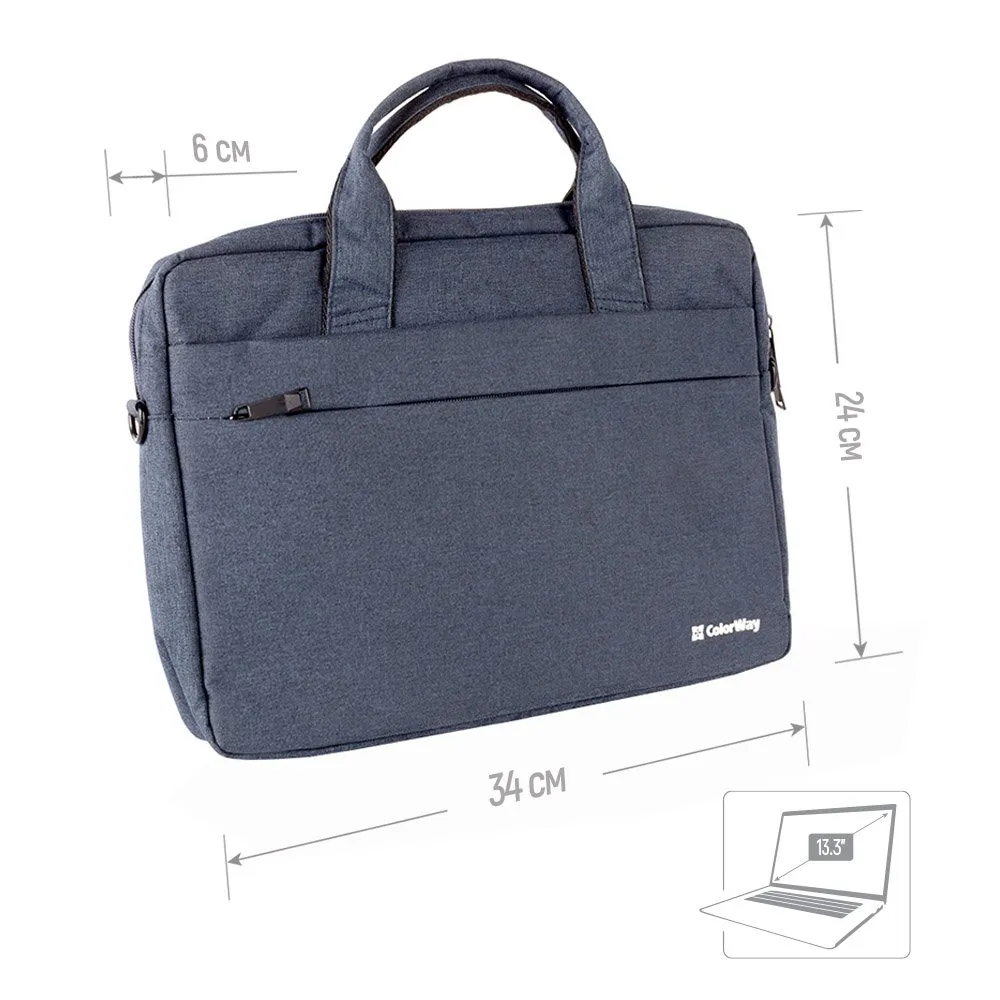 Сумка для ноутбука ColorWay Modern 13.3 Navy (CW-LBM133-NV) - мініатюра 2