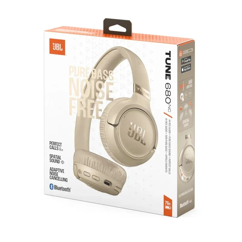 Bluetooth-гарнітура JBL Tune 680NC Beige (JBLT680NCBEG) - зображення 1