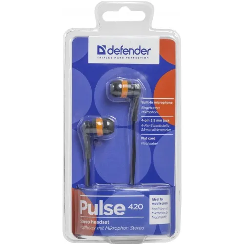 Гарнiтура Defender Pulse 420 Black/Orange (63420) - мініатюра 2