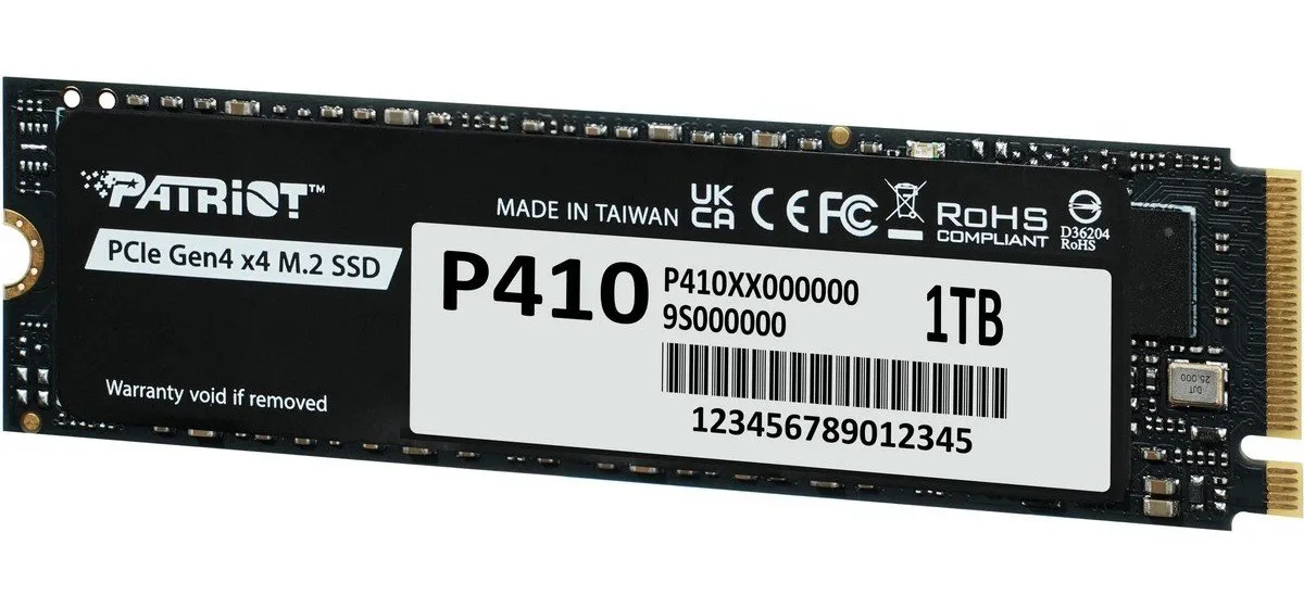 Накопичувач SSD 1TB Patriot P410 M.2 2280 PCIe NVMe 4.0 x4 TLC (P410P1TBM28H) - мініатюра 3
