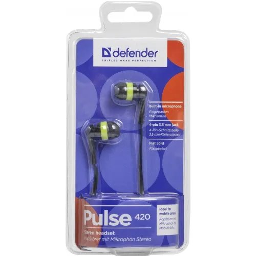Гарнiтура Defender Pulse 420 Black/Yellow (63421) - мініатюра 2