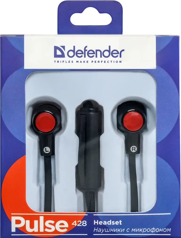 Гарнiтура Defender Pulse 428 Black/Red (63428) - зображення 1