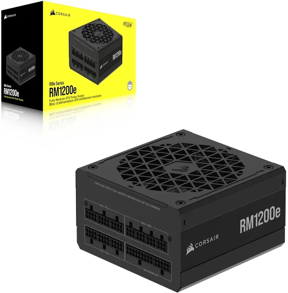 Блок живлення Corsair RM1200e PCIE5 1200W (CP-9020258-EU) - мініатюра 4