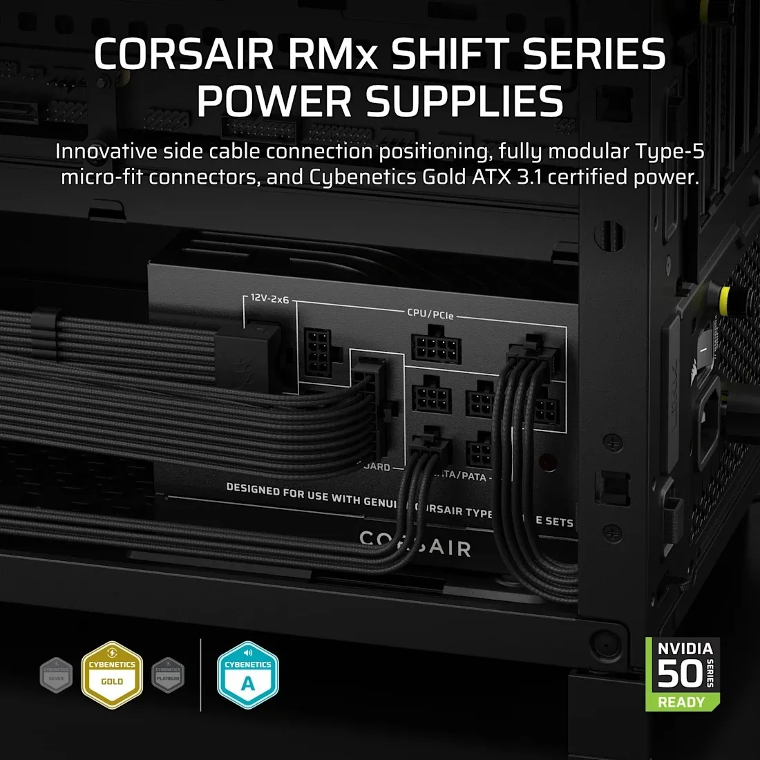 Блок живлення Corsair RM850x Shift ATX 3.1 850W (CP-9020299-EU) - мініатюра 4