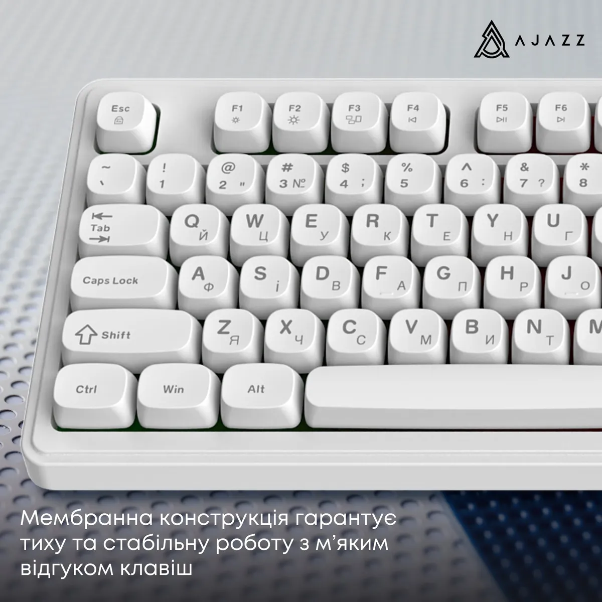 Клавіатура Ajazz AF98 Black USB-C White (AF98-W) - мініатюра 12