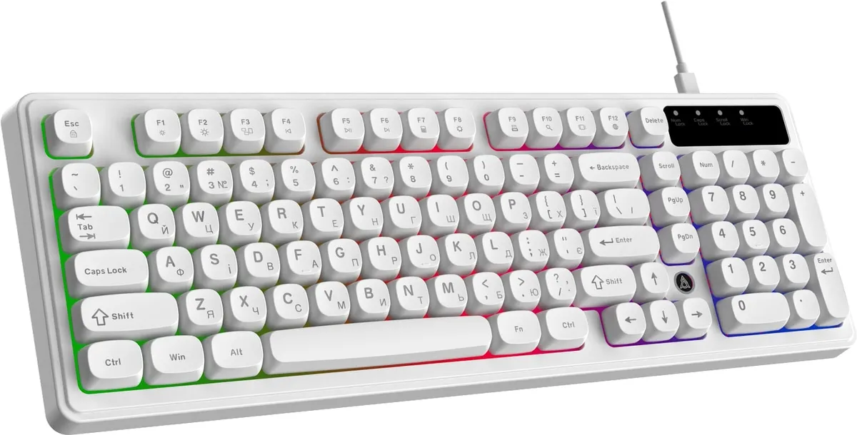 Клавіатура Ajazz AF98 Black USB-C White (AF98-W) - мініатюра 2