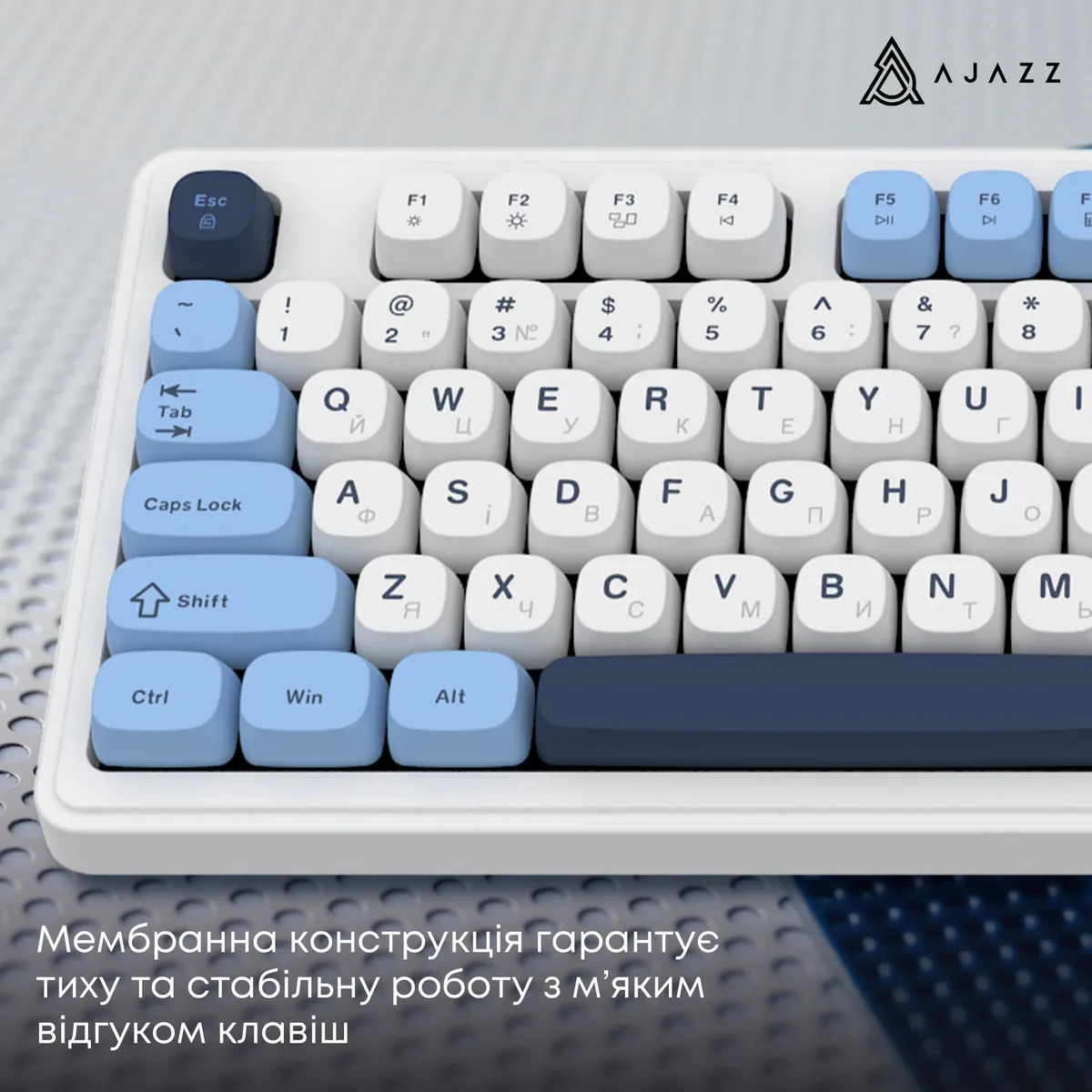 Клавіатура Ajazz AF98 Black USB-C Glacier Blue (AF98-GB) - мініатюра 12