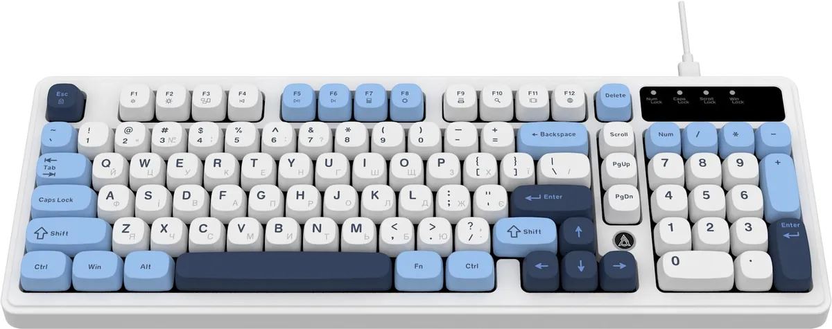 Клавіатура Ajazz AF98 Black USB-C Glacier Blue (AF98-GB) - мініатюра 4