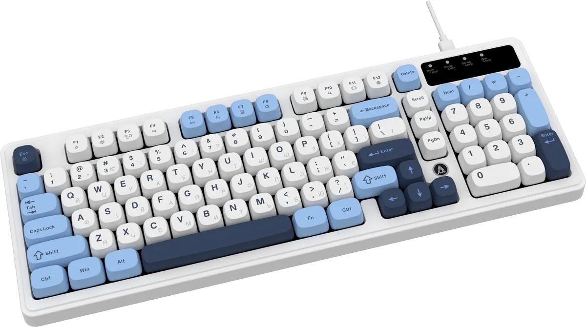 Клавіатура Ajazz AF98 Black USB-C Glacier Blue (AF98-GB) - мініатюра 5