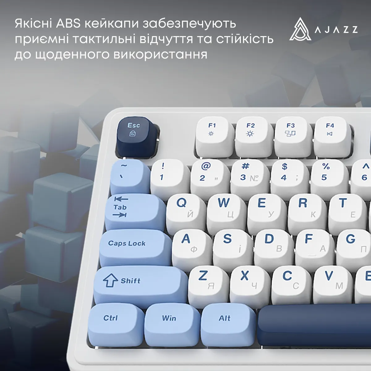 Клавіатура бездротова Ajazz AF98 Plus Glacier Blue (AF98-PLUS-GB) - мініатюра 12