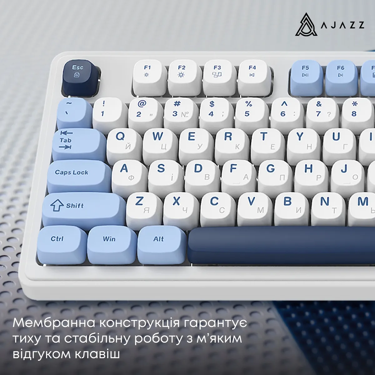 Клавіатура бездротова Ajazz AF98 Plus Glacier Blue (AF98-PLUS-GB) - мініатюра 13