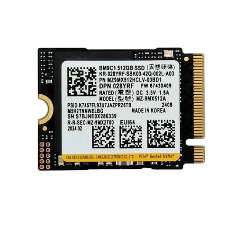 Накопичувач SSD 512GB Samsung M.2 2230 PCIe 4.0 x4 TLC (MZ-9MX512A) - зображення 1