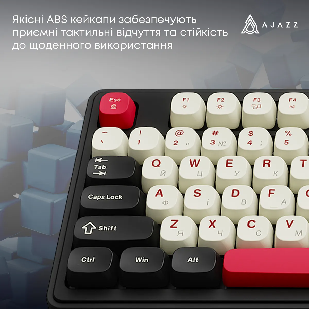 Клавіатура бездротова Ajazz AF98 Plus Black Shark Red (AF98-PLUS-BSR) - мініатюра 11