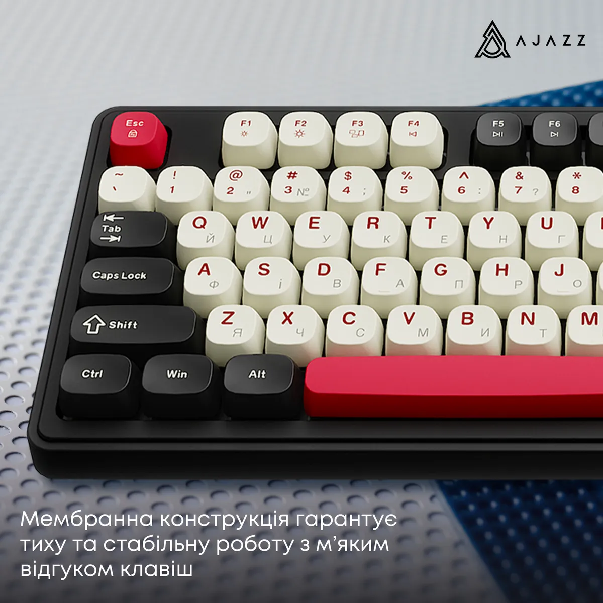 Клавіатура бездротова Ajazz AF98 Plus Black Shark Red (AF98-PLUS-BSR) - мініатюра 13