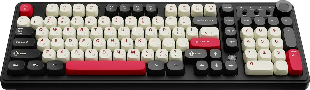 Клавіатура бездротова Ajazz AF98 Plus Black Shark Red (AF98-PLUS-BSR) - мініатюра 3