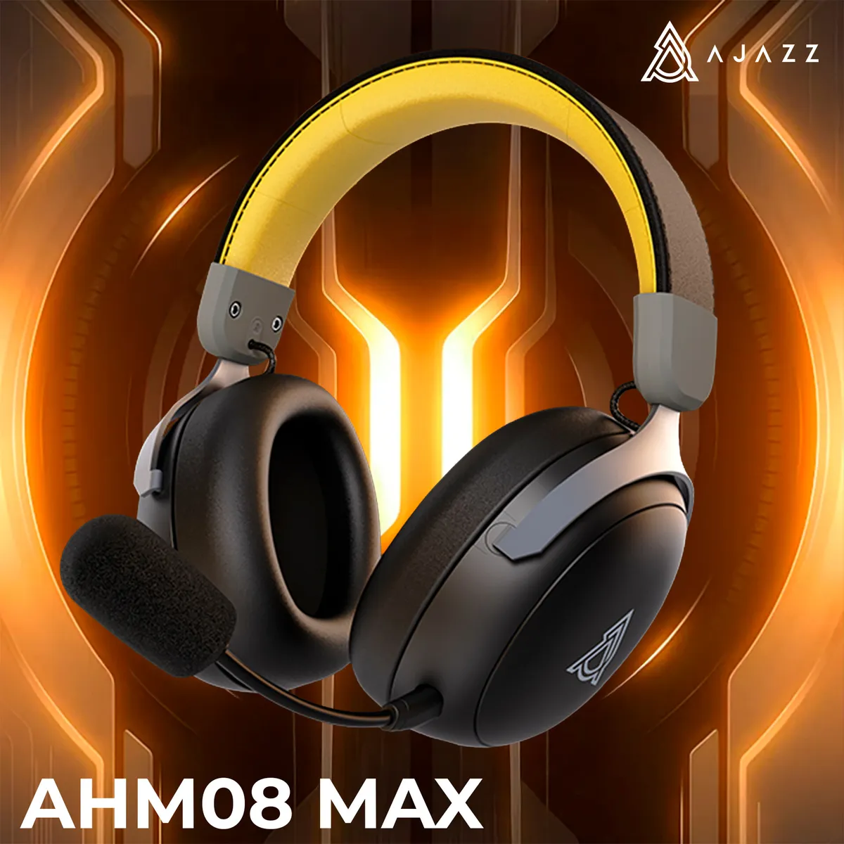 Bluetooth-гарнітура Ajazz AHM08 MAX 3-Mode Black (AHM08-MAX-BGY) - мініатюра 9