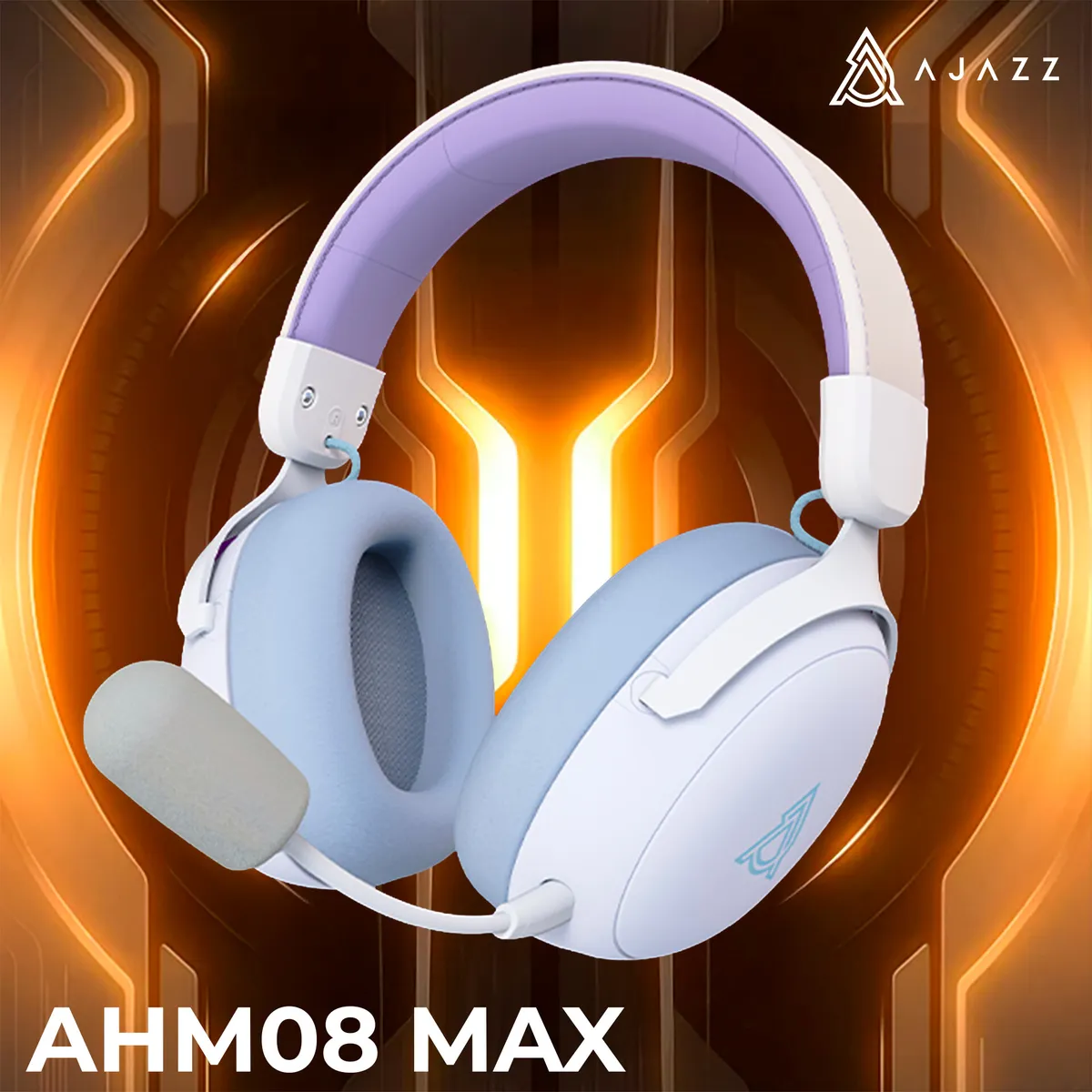 Bluetooth-гарнітура Ajazz AHM08 MAX 3-Mode White (AHM08-MAX-PWB) - мініатюра 6