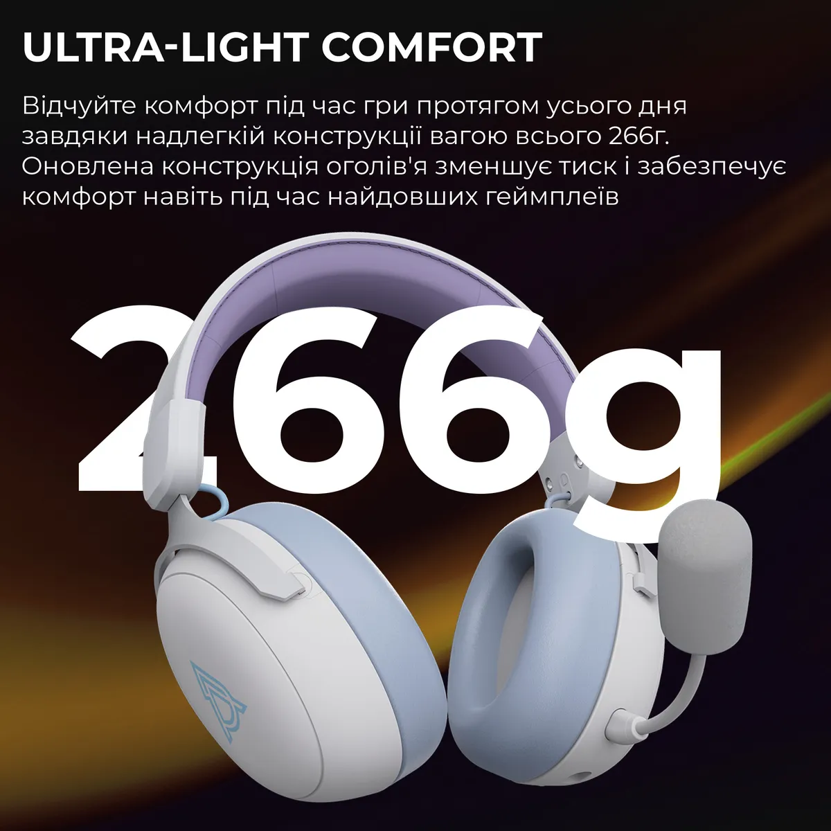 Bluetooth-гарнітура Ajazz AHM08 MAX 3-Mode White (AHM08-MAX-PWB) - мініатюра 9